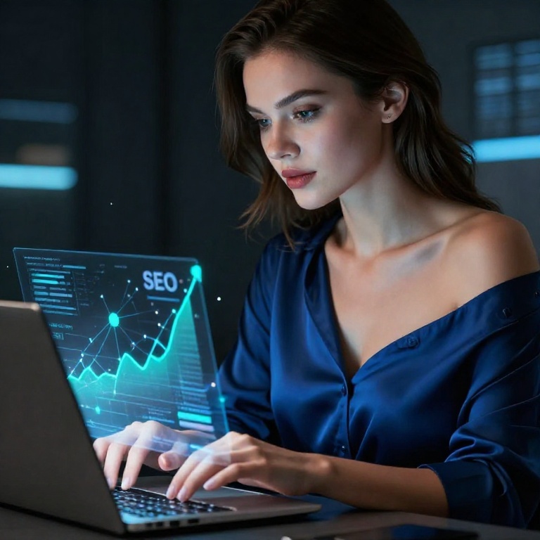SEO-специалист анализирует данные мониторинга позиций в эпоху искусственного интеллекта